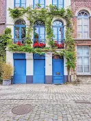 Ghent in one day: Blue doors with ivy