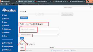 tambahkan user ke database