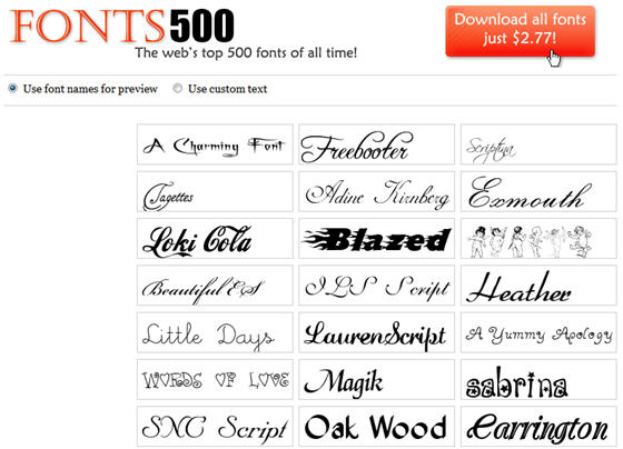 Free font