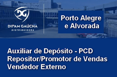 Vagas para Aux. de Depósito, Repositor/ Promotor e Vendedor em Porto Alegre e Alvorada