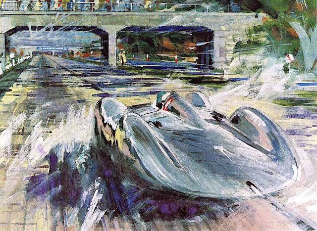 Walter Gotschke art, racing car art