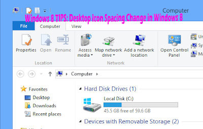 Windows 8 TIPS: Desktop Icon Spacing Change in Windows 8