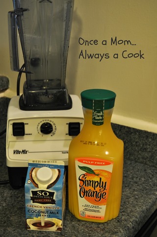 Ingedients for Orange Julius