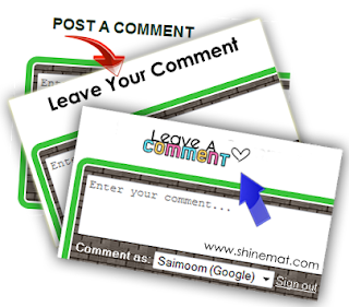 Changing post a comment message on blogger blog saimoom shinemat.com 