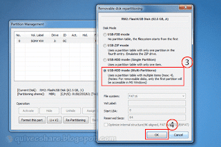 Pilih USB HDD mode