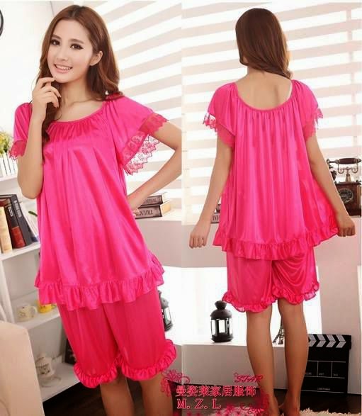  Baju Tidur Setelan SL1121 Hot Pink Jual Baju Tidur Wanita