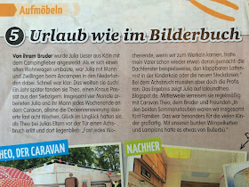 Oldie Wohnwagen Umbau in der Zeitschrift Clever Campen / www.loloundthe.blogspot.de