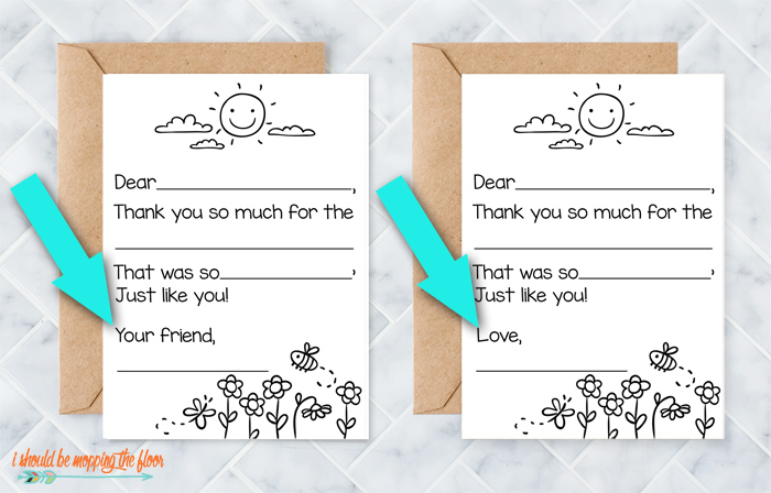 Thank You Note Printables