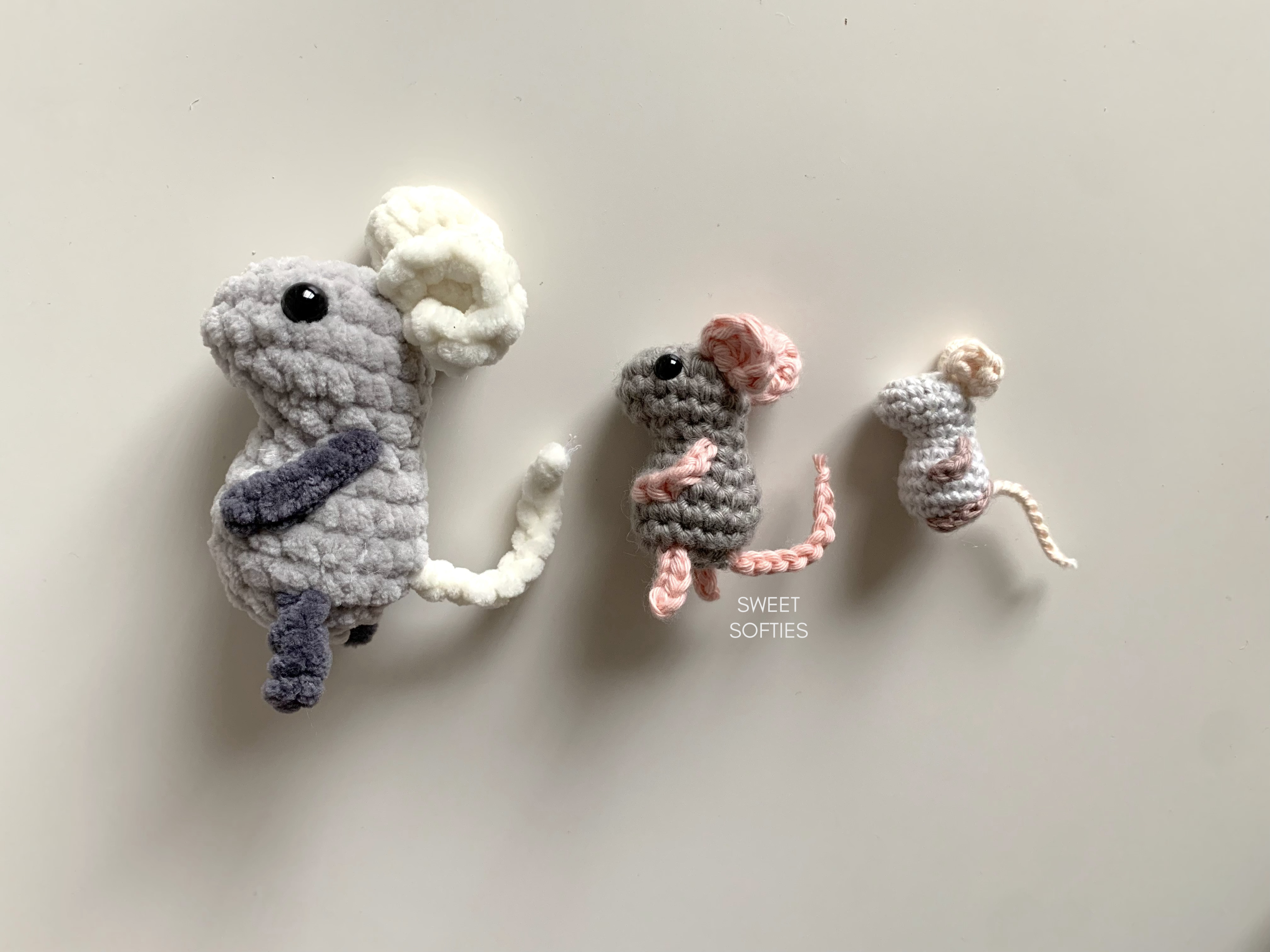 Felted Wool Gender Reveal Mice