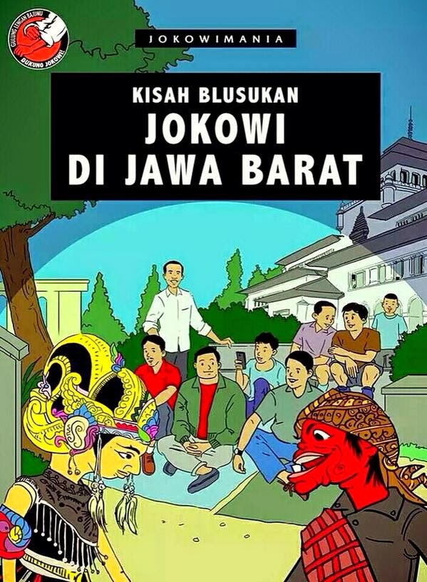Indonesia dalam Kartun Kartun tentang Jokowi bergaya Tin Tin