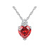 Elegant Love Heart Pendant Women Necklace - Red One Size