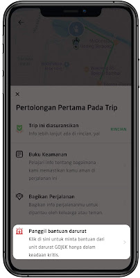 tombol darurat aplikasi GOJEK