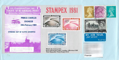 Enveloppe philatélique avec stampex 1981 et cachet postal de la chaussée des Géants