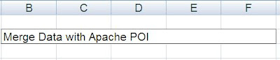 Merge Data Across Columns - Java POI Example - Output