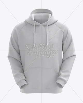 Men's Hoodie Front View HQ Mockup