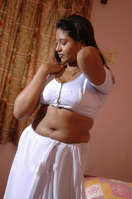 Spicy Aunty Navel Show In Saree Pics