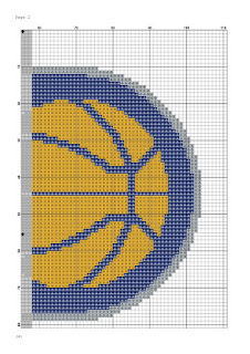 Indiana Pacers logo modern cross stitch pattern – Tango Stitch