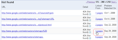 webmasters have asked for the sources of the URLs causing the errors Webmaster Tools shows Crawl error sources