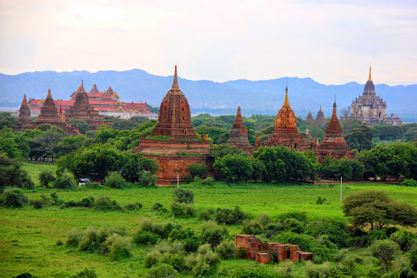 Vista de los templos de Bagan (Myanmar)