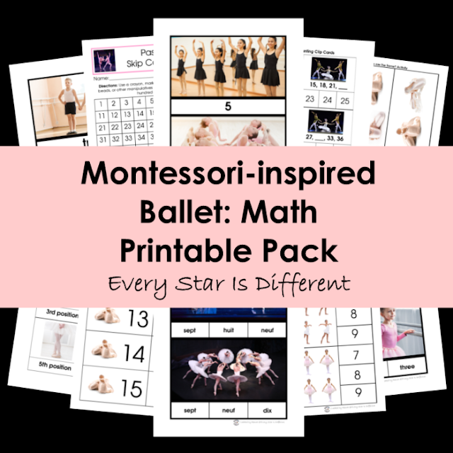 Montessori-inspired Ballet Math Printable Pack