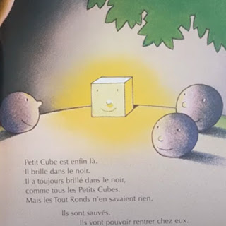 Petit Cube chez les Tout Ronds, un livre pour enfant sur la différence, l'acceptation, en famille, de Merveille et Goffin, Editions Mijade, aborde le handicap, la maladie, l'adoption, l'homoparentalité