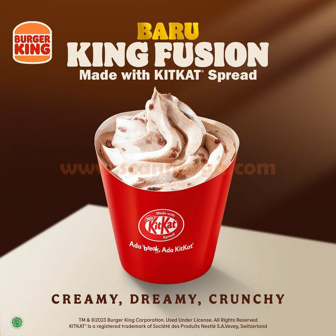 KING FUSION Made with KITKAT BARU dari BURGER KING