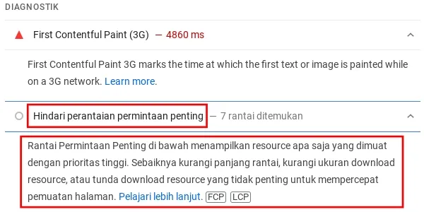 Diagnostik perantaian