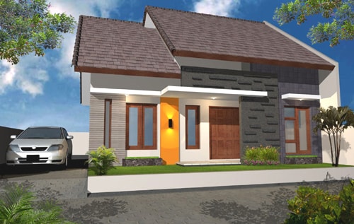 Contoh desain rumah minimalis type 60