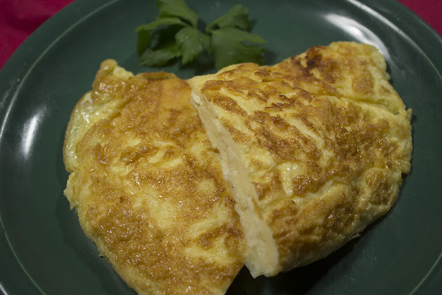 Tortilla francesa de queso  y ajo final