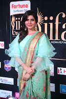 Samantha Ruth Prabhu Smiling Beauty in strange Designer Saree at IIFA Utsavam Awards 2017  Day 2  Exclusive 42.JPG