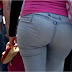 Round ass in candid jeans