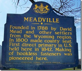 Meadville marker location in Meadville, PA - Crawford County (Click any photo to enlarge)