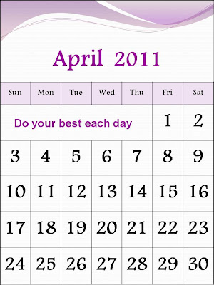 printable april 2011 calendar with holidays. PRINTABLE CALENDAR APRIL 2011