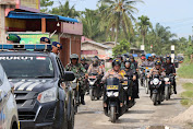 Pilkades Serentak di Batu Bara, TNI - POLRI dan Satpol PP Gelar Patroli Cipta kondisi