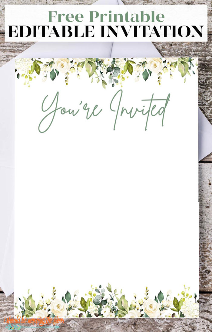 Free Printable Editable Invitation