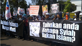 Allahu Akbar! Ratusan Muslim di Bandung Lakukan Aksi Demo Tolak Syiah