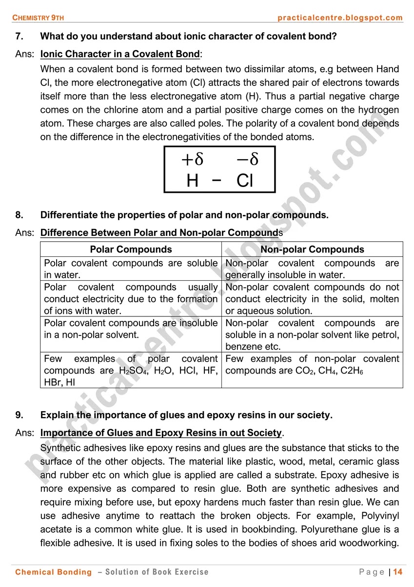 chemical-bonding-solution-of-text-book-exercise-14