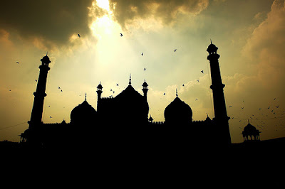 foto siluet masjid