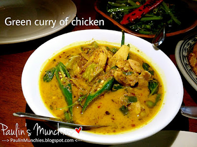 Paulin's Munchies - Long Chim at The Shoppe MBS - Green curry with chicken