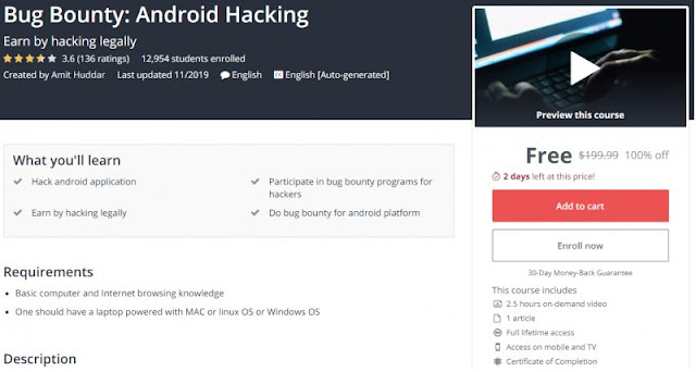 [100% Off] Bug Bounty: Android Hacking| Worth 199,99$