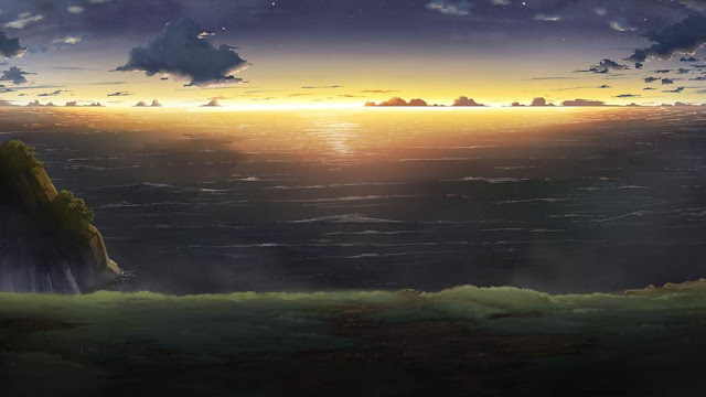 Dusk at the Ocean (Anime Background)