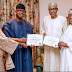 Dapo Abiodun Visit Buhari, Presents His Certificate Of Return - Photos