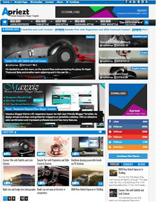 Apriezt Adsense Responsive Blogger Templates Without Footer Credit