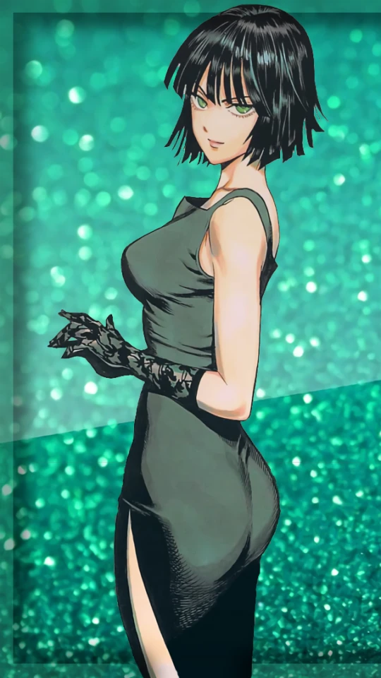 Anime - One-Punch Man - Fubuki phone wallpaper - Black Hair - Short Hair - Dress - Green Dress - Glove - ponselwallpaper