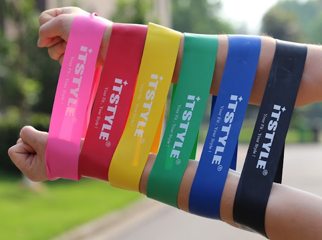 Faixa elásticas mini band para exercícios