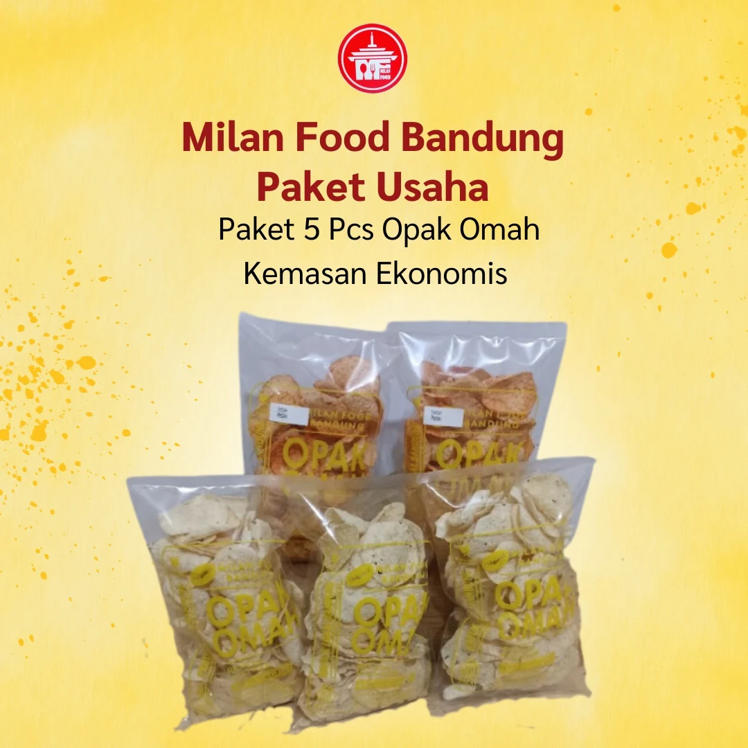 Milan Food Bandung - Paket Usaha 5 pcs (NEW) Opak Omah Snack Makanan Ringan 70gr - Mix