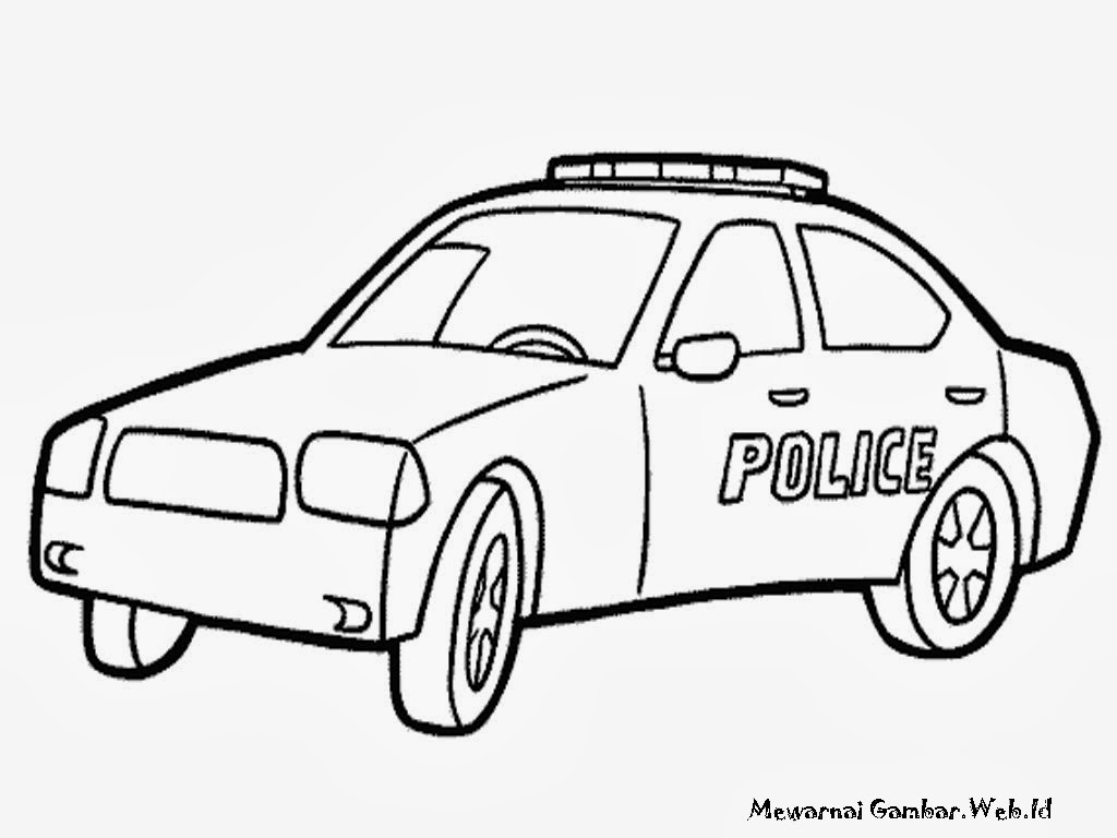 Mewarnai Gambar  Mobil  Polisi Mewarnai Gambar 