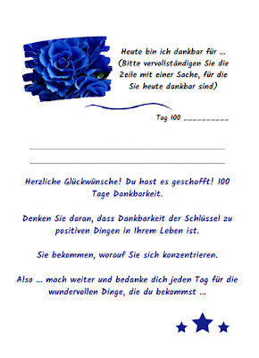 Mein Dankbarkeitstagebuch - An Alle, die BLAU Lieben - 100 Tage Dankbarkeit