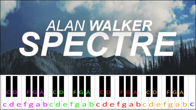 Spectre by Alan Walker Piano / Keyboard Easy Letter Notes for Beginners