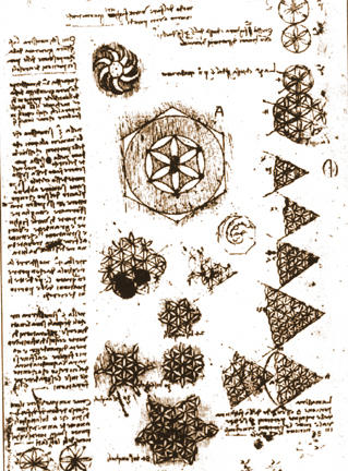 drawings of the Flower of Life by Leonardo da Vinci 39s 15 century CE